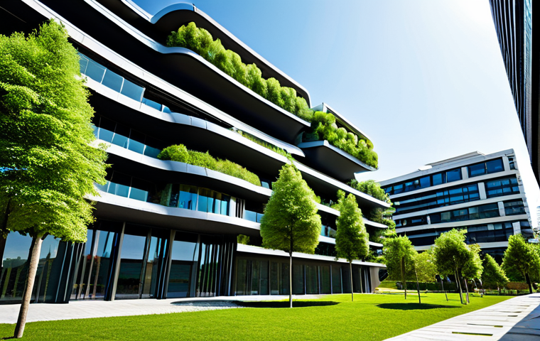 Sustainable Construction**

"A modern cityscape featuring buildings constructed from eco-friendly materials that visibly incorporate captured CO2. Lush greenery adorns the buildings, symbolizing sustainability. The scene is bathed in natural sunlight, showcasing a bright and clean future. professional architecture photography, wide-angle, perfect composition, safe for work, appropriate content, fully clothed, professional, modest, family-friendly, perfect anatomy, correct proportions, natural pose, well-formed hands, proper finger count, natural body proportions"

**