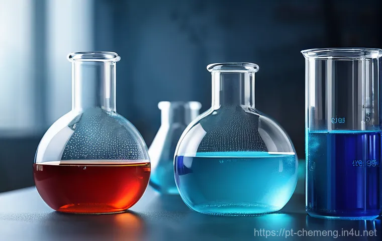 화학공학에서의 블록체인 기술 - Here are three detailed image generation prompts in English, designed to capture the essence of the ...