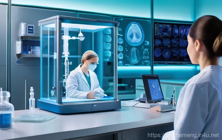 3D 프린팅과 화학공정 - **Prompt 1: Personalized Medical Advancement**
    "A clean, futuristic medical laboratory scene. In...